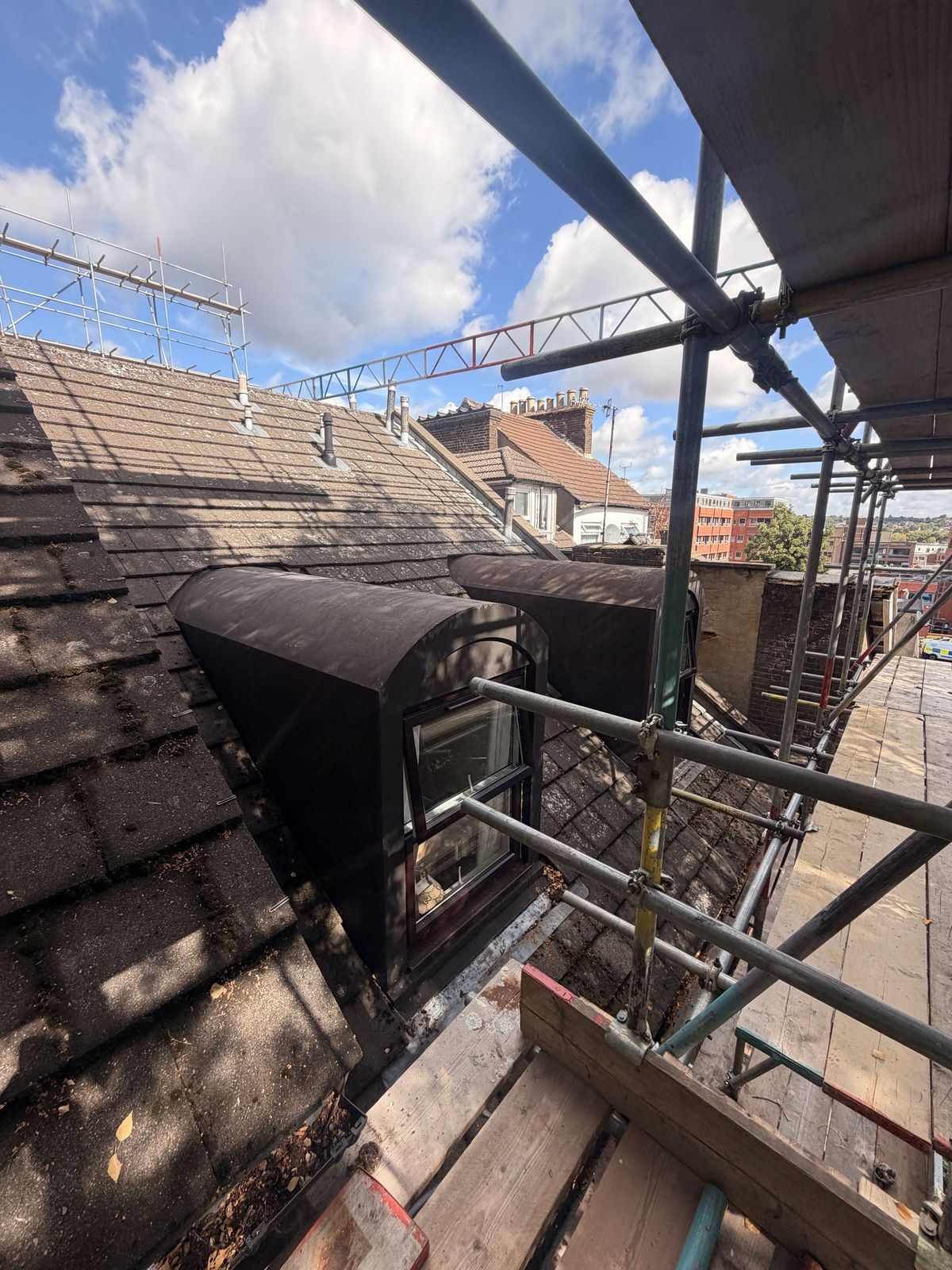 Dormer and roof slope detail recorded at pre-start